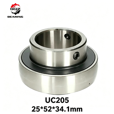 membeli UC205 Insert Ball Bearing 25mm Bore Self-Aligning Spherical Bearing untuk Peralatan Conveyor Mesin Pertanian pembuatan online