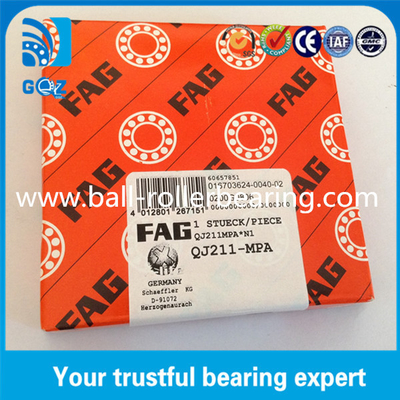 Baja Chrome Angle Contact Ball Bearing, Empat Titik Ball Bearing QJ211 MPA