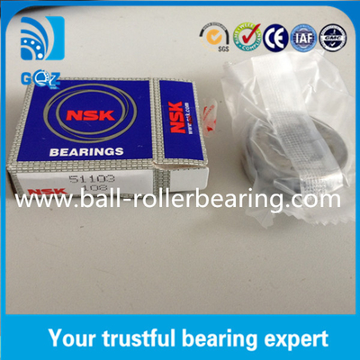 OD 30mm Teel Cage Ball Thrust Bearings 51103 Beban Berat Sertifikasi ISO9001