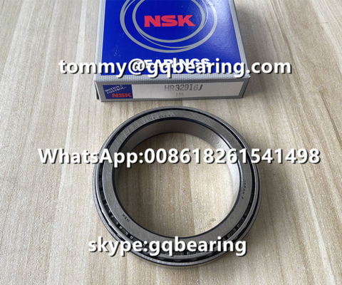 GCR15 Baja Bahan NSK HR32916J Tapered Roller Bearing HR 32916 J Spindle Bearing