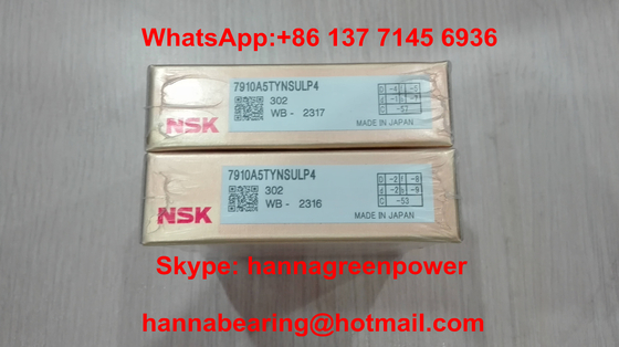 Polyamide Cage 7910A5TYNSULP4 25° Angel Single Row Roller Bearing 50x72x12mm