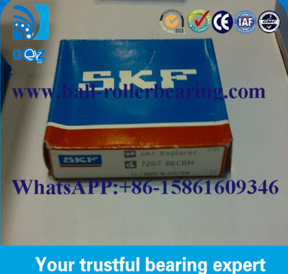 Long Life 7207BECBM Double Row Angular Contact Bearing Ukuran 35*72*17