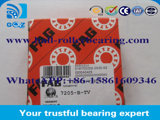 FAG 7205BTV Bearing Bola Kontak Sudut Ukuran 25*52*15 Bearing Bola Karet