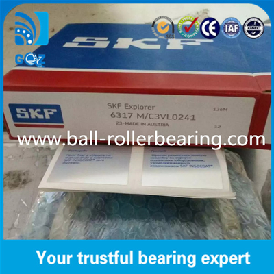Besi Cage Isolasi Listrik Deep Groove Ball Bearing SKF 6317M/C3 VL0241