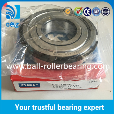 Metal Shielded SKF 6307-2ZNR Deep Groove Ball Bearing dengan Snap Ring