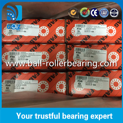 Steel Cage BA Tingkat kerucut FAG 32313-BA Tapered Roller Bearing Presisi tinggi