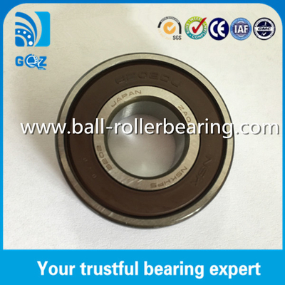 Karet Seal Chrome Steel Deep Groove Ball Bearing NSK 6202DDU 6202DDUCM