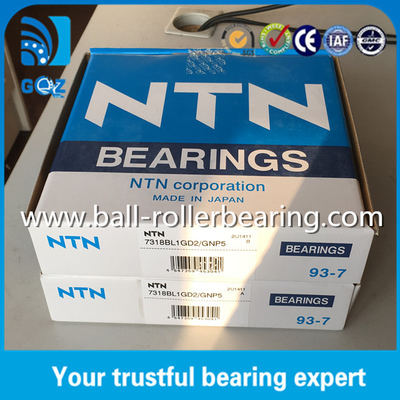 P5 Kandang Kuningan Precision NTN 7318BL1GD2/GNP5 Bantalan Bola Kontak Sudut
