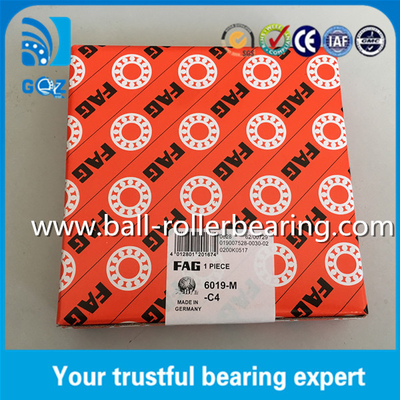 C4 Kebersihan Brass Cage Automotive Bearings, FAG 6019-M-C4 Deep Groove Ball Bearing