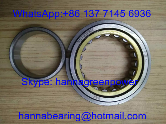NU1007EM Bantalan Rol Silinder Kandang Kuning, NU1007M Bantalan Rol Berbaris Satu 35*62*14mm