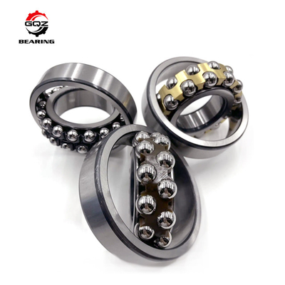 Bahan baja Chrome 2201 Steel Cage Double Row Self-Aligning Ball Bearing