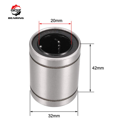 LM20UU Baja tahan karat Material Bola Linear Bantalan Karet Disegel Busing Linear
