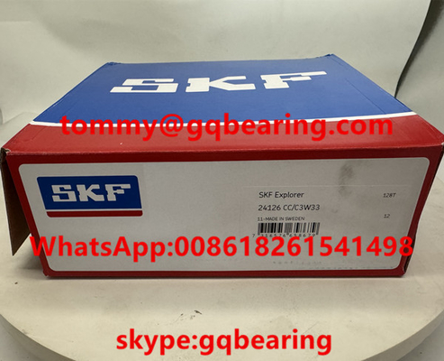 Swedia Asal SKF 24126 CC/C3W33 C3 Clerance Spherical Roller Bearing 130x210x80mm