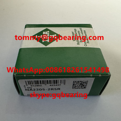 Bahan baja krom INA NA2205-2RSR Yoke Type Track Roller Bearing 25x52x18mm