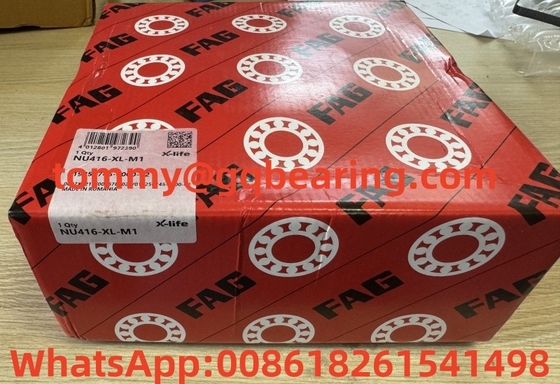 FAG NU416 NU416-XL-M1 Kandang Kuningan Bantalan Rol Silinder 80mm Bor 200mm Diameter luar
