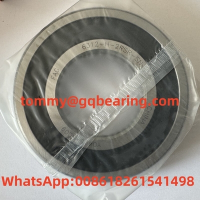 Lapisan baja Metal Cage FAG 6312-H-2RSR-SN-C3 Deep Groove Ball Bearing 60x130x31mm