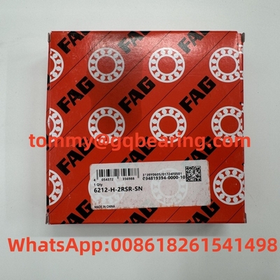 Lapisan baja Metal Cage FAG 6212-H-2RSR-SN Deep Groove Ball Bearing 60x110x22mm