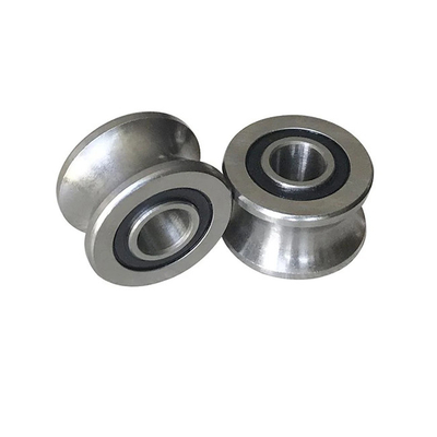 U Groove SG25-2RS Linear Guide Roller Bearing SG25 untuk Mesin Tekstil 8x30x14mm