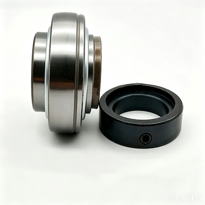 GQZ UY212 2S Eccentric Lock Insert Bearing Double 2S Seal Spherical Y Bearing Heavy Duty Replacement for Agricultural Conveyor Industrial Machinery Parts