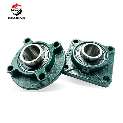 GQZ UFL004 Dua Bolt Oval Flange Bearing Unit 20mm Bor Set Sekrup Kunci Self-Aligning Insert Bearing Assembly
