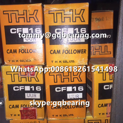 Bahan Baja Chrome THK CF16UUR Cam Follower Bearing dengan Cincin Luar Silinder