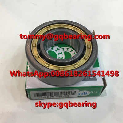 Gcr15 baja Bahan C3 Kebersihan ROLLWAY NU205EM NU205EMC3 Satu Baris Bantalan Rol Silinder