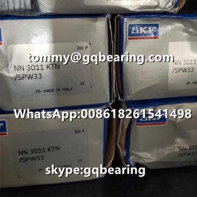 Gcr15 Bahan baja SKF NN3011KTN/SPW33 Garis ganda Super Precision Cylindrical Roller Bearing