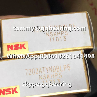 P5 Precision Light Preload NSK 7202ATYNDBLP5 Angle Contact Ball Bearing