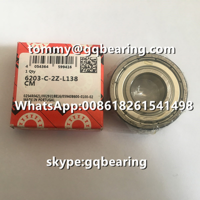 Portugal Original FAG 6203-C-2Z-L138 CM Deep Groove Ball Bearing 6203-C-2Z Bearing