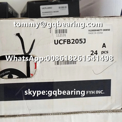 Bahan besi tuang FYH UCFB207J 3-bolt Flanged Pillow Block Ball Bearing UCFB207