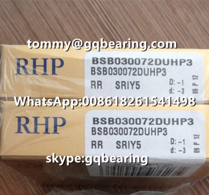 Keramik Material Bola RHP BSB030072DUHP3 Super Precision Spindle Ball Bearing Angular Contact Ball Bearing