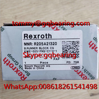 Bahan baja karbon Rexroth R205C72320 Runner Block KWE-030-SNS-C2-H-1 Ball Rail RunnerBlock