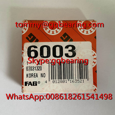 Gcr15 Baja buatan Korea Made Open tipe FAG 6003 Deep Groove Ball Bearing