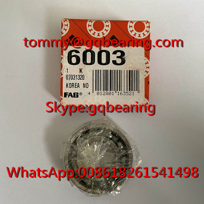 Gcr15 Baja buatan Korea Made Open tipe FAG 6003 Deep Groove Ball Bearing