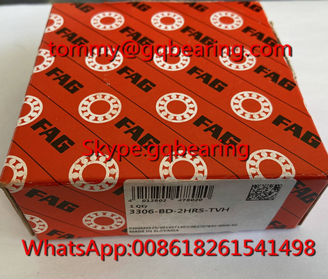 Slovakia Asal FAG 3306-BD-2HRS-TVH Kandang Nylon Berbaris Dua Berbaris Bantalan Bola Kontak Sudut