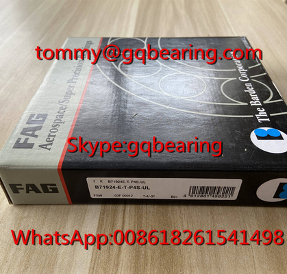 25 derajat Contact Angle FAG B71924-E-T-P4S-UL Super Precision Angular Contact Ball Bearing