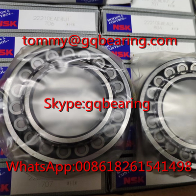 Gcr15 Bahan baja NSK 22210EAE4U1 Bantalan rol bola 50 * 90 * 23 mm