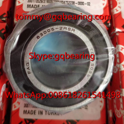 Gcr15 baja Bahan FAG 63005-A-2RSR Deep Groove Ball Bearing 25x47x16mm
