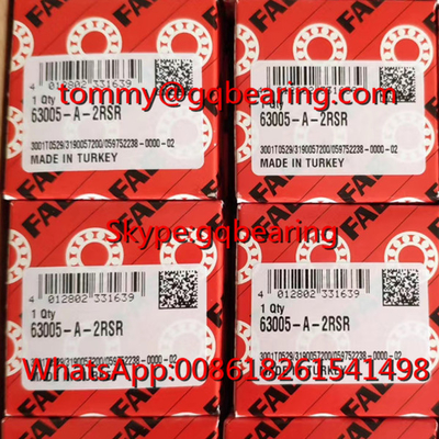 Gcr15 baja Bahan FAG 63005-A-2RSR Deep Groove Ball Bearing 25x47x16mm