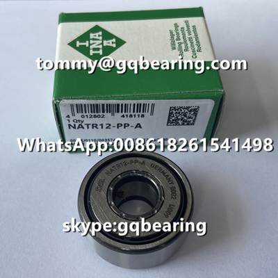 Jenis Yoke Gcr15 Roller Track Bearings NATR12-PP-A Dengan Bor 12mm