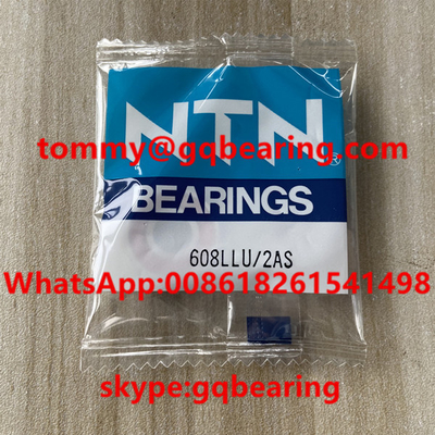 608LLU Single Row Deep Groove Ball Bearing Rubber Seal 8x22x7mm