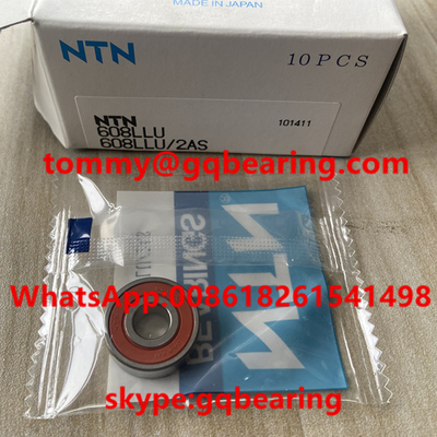 608LLU Single Row Deep Groove Ball Bearing Rubber Seal 8x22x7mm