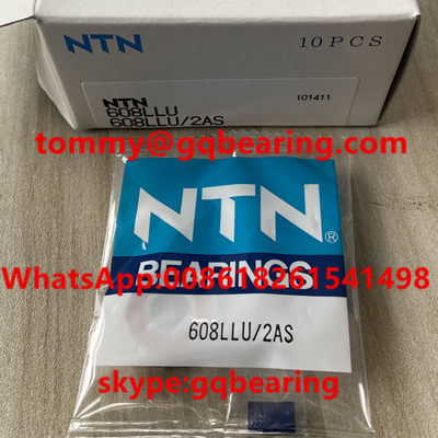 608LLU Single Row Deep Groove Ball Bearing Rubber Seal 8x22x7mm