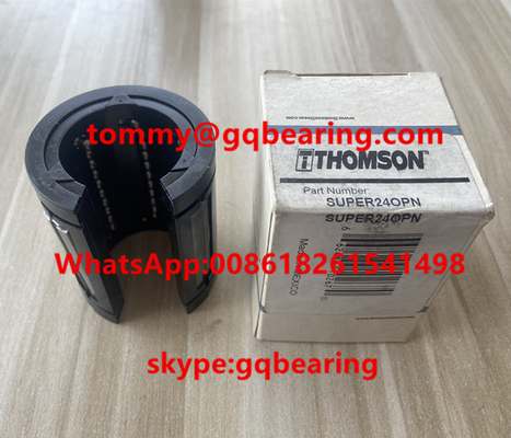 Jenis terbuka Plastik Linear Ball Bearing SUPER24OPN 38.1mm Bore linear motion ball bearing