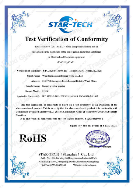 Cina Wuxi Guangqiang Bearing Trade Co.,Ltd Sertifikasi